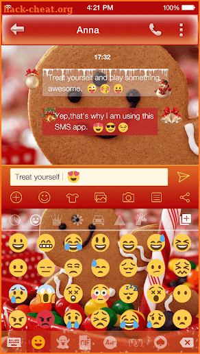 Christmas Emoji Keyboard Skin screenshot