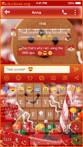 Christmas Emoji Keyboard Skin screenshot