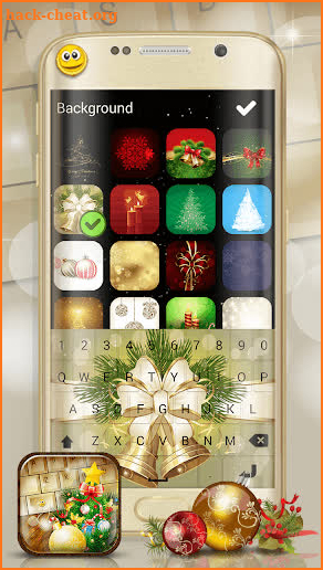 Christmas Emoji Keyboard Theme screenshot