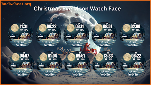 Christmas Eve Moon Watch Face screenshot