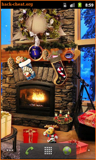 Christmas Fireplace LWP Deluxe screenshot