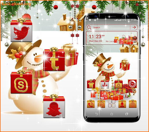 Christmas Gift Launcher Theme screenshot