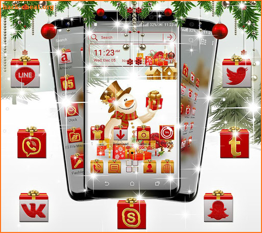 Christmas Gift Launcher Theme screenshot