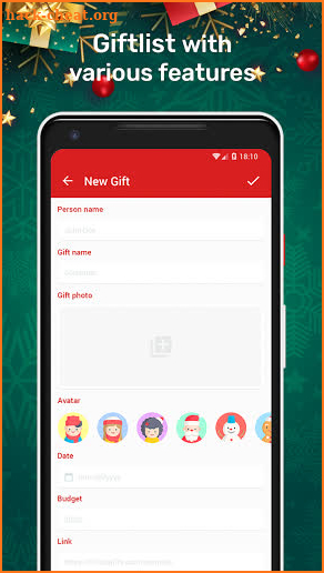 Christmas Gift List 2021 screenshot