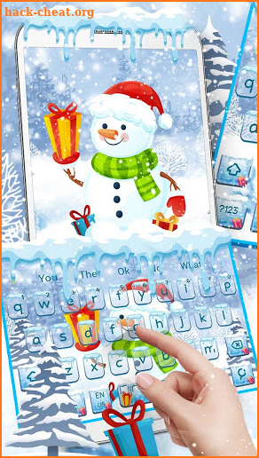 Christmas Iceman Keyboard Theme screenshot