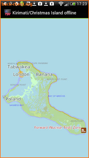 Christmas Island offline map screenshot