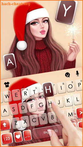 Christmas Kiss Keyboard Background screenshot