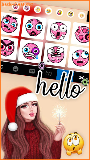Christmas Kiss Keyboard Background screenshot