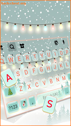 Christmas Lights Keyboard Background screenshot