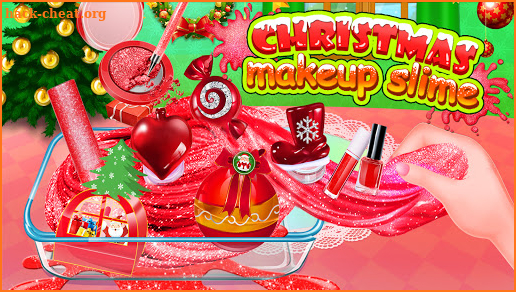 Christmas Makeup Slime - Fluffy Glitter Slime screenshot