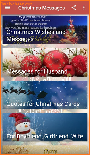 Christmas Messages 2020 screenshot