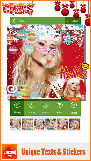 Christmas Music Video Editor With Music & Photos screenshot