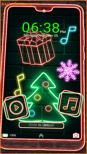 Christmas Neon Theme screenshot