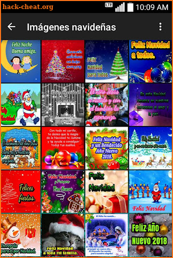 Christmas phrases and images screenshot