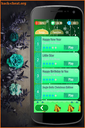 Christmas Piano Tiles - Green screenshot