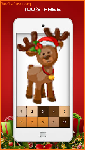 Christmas Pixel Art Coloring App - Color by Number screenshot
