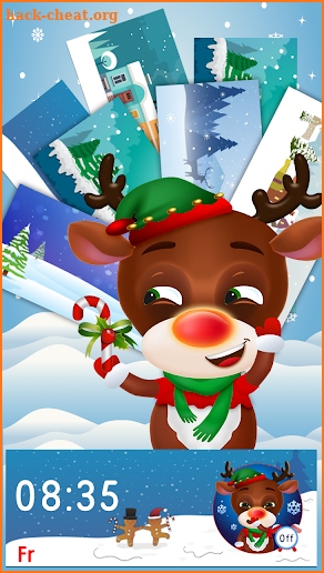 Christmas Reindeer Phone Alarm Clock screenshot