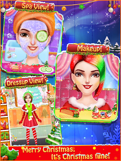 Christmas Salon Makeover & Dressup Game for Girls screenshot