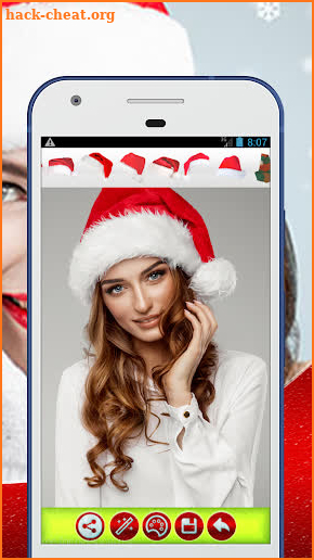 Christmas Santa Cap & Hat Photo Editor screenshot