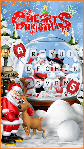 Christmas Santa Keyboard Background screenshot