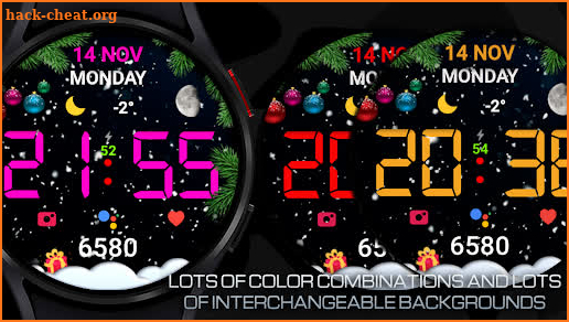 Christmas snow globe Watchface screenshot