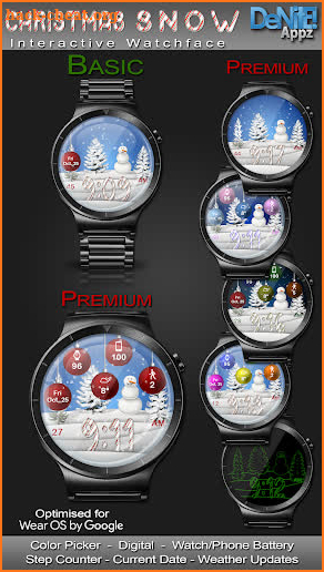 Christmas Snow HD Watch Face Widget Live Wallpaper screenshot