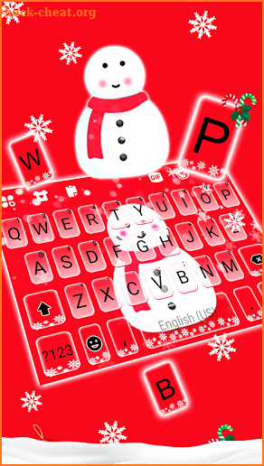 Christmas Snowman Keyboard Background screenshot