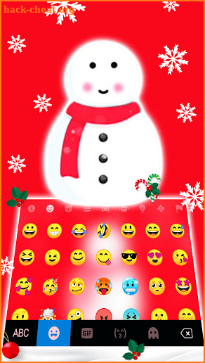 Christmas Snowman Keyboard Background screenshot