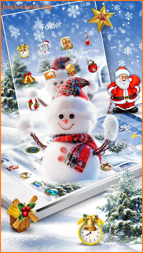 Christmas snowman theme screenshot