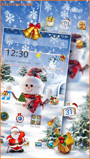 Christmas snowman theme screenshot
