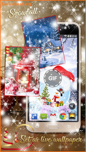 Christmas Songs Live Wallpaper with Music 🎶 screenshot