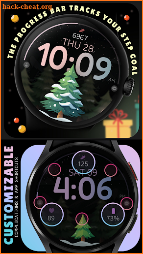 Christmas Steps watch face screenshot