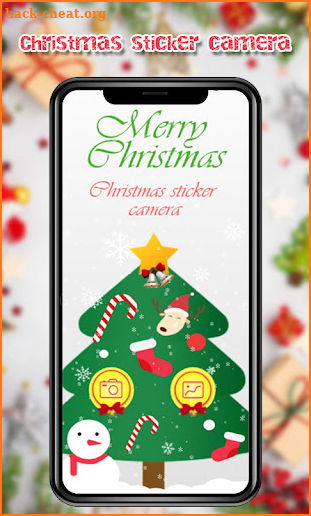 Christmas Sticker Camera App screenshot