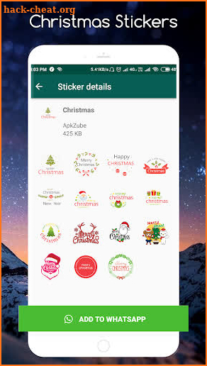 Christmas Stickers for WhatsApp WAStickersApps screenshot