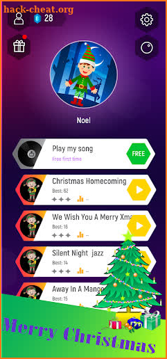 Christmas Tiles Hop Music screenshot