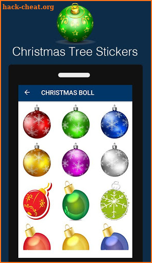 Christmas Tree & Santa emoji screenshot
