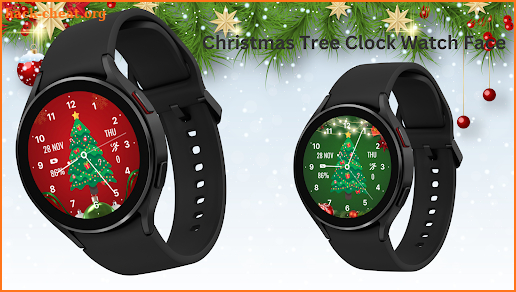 Christmas Tree Clock WatchFace screenshot