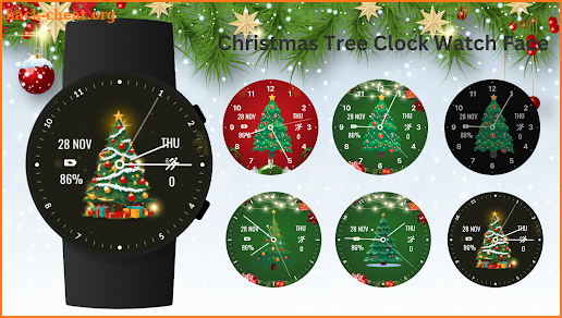 Christmas Tree Clock WatchFace screenshot