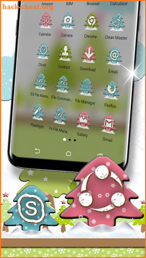 Christmas Tree Paper Art Launcher Theme screenshot