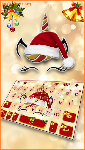 Christmas Unicorn Keyboard Theme screenshot