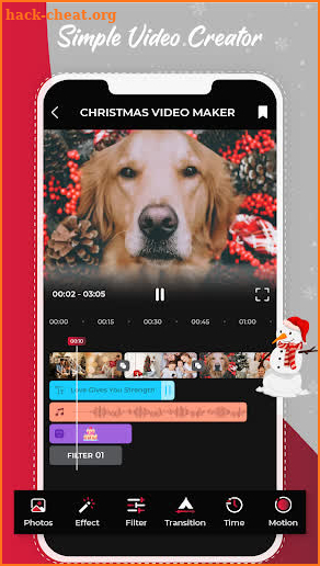 Christmas video maker with song screenshot