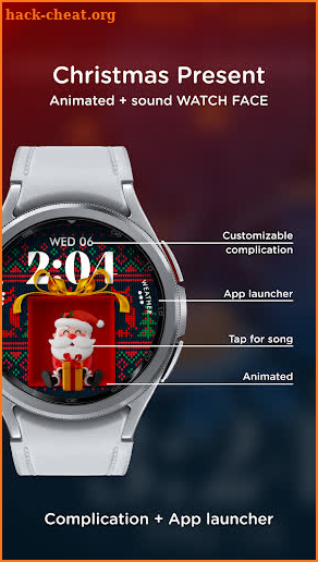 Christmas watch face screenshot