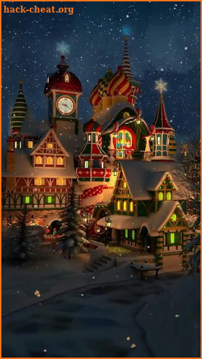 Christmas Winter Snow Night Live Wallpaper screenshot