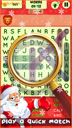 Christmas Word Search Puzzle Game screenshot