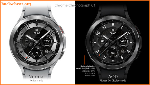 Chrome Chronograph Watch Face screenshot