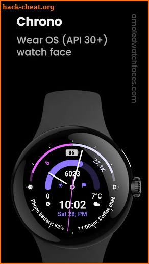 Chrono: Wear OS watch face screenshot