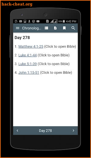 Chronological Bible Reading Plan screenshot