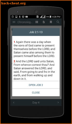 Chronological Bible Reading Plan screenshot