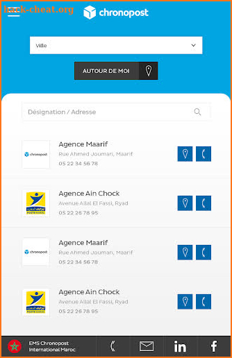 Chronopost Maroc screenshot