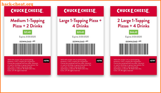Chuck E Cheeses Coupons Deals screenshot